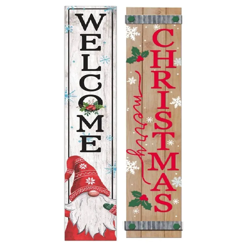 Backyard Expressions Welcome/Merry Christmas Double Sign