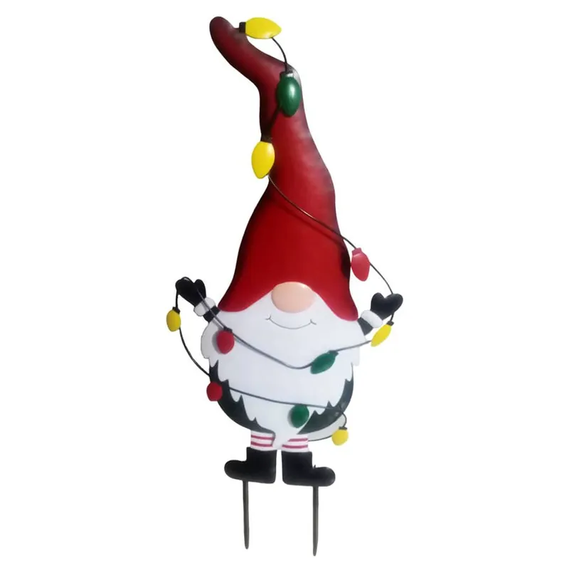 Backyard Expressions Metal Gnome Stake w/Bulb Ornament