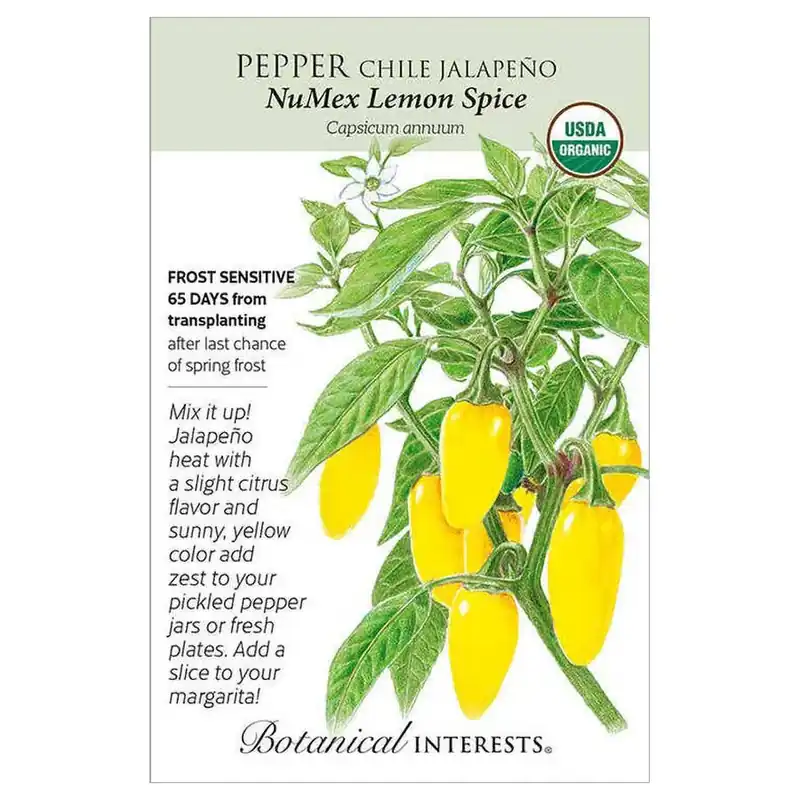 Botanical Interests NuMex Lemon Spice Jalapeno Chile Pepper Seeds