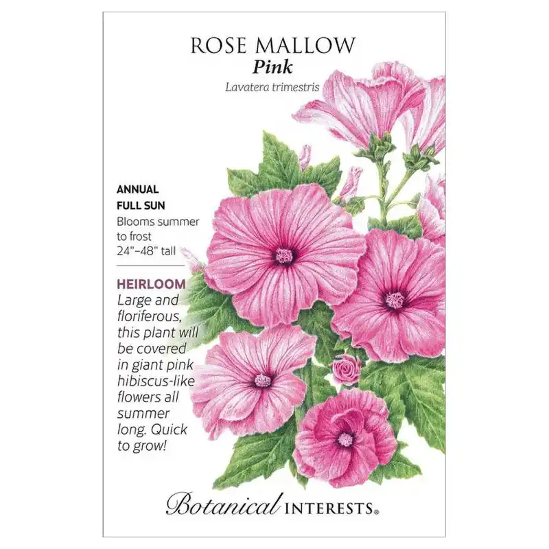 Botanical Interests Pink Rose Mallow Seeds