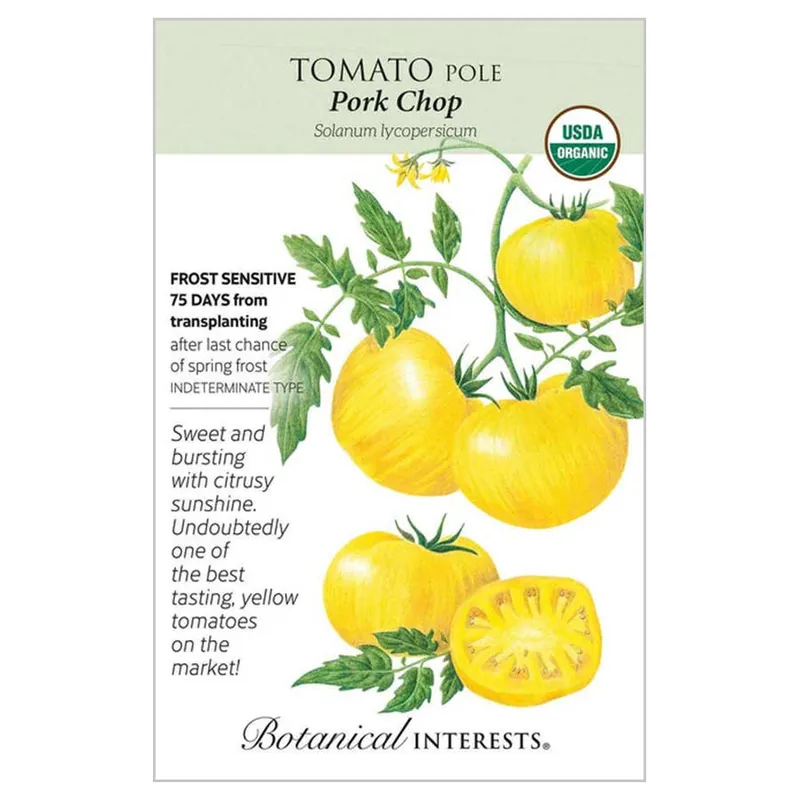 Botanical Interests Pork Chop Tomato Pole Seeds