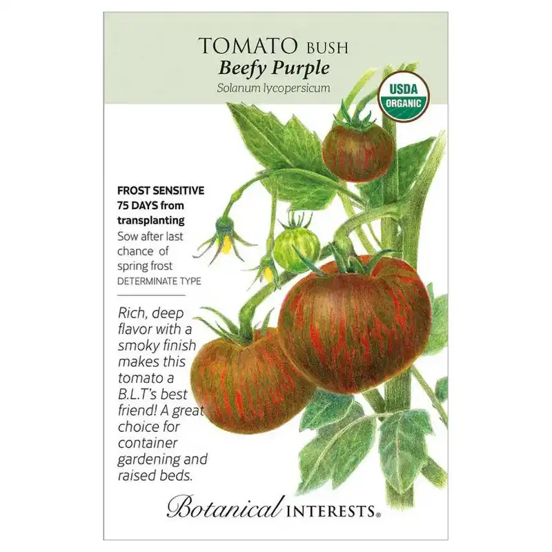 Botanical Interests Beefy Purple Bush Tomato Seeds
