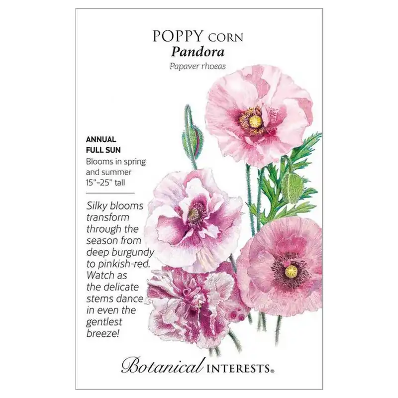 Botanical Interests Pandora Poppy Seeds