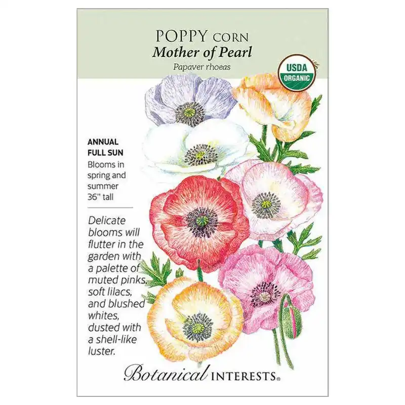 Botanical Interests Mother of Pearl Poppy Seeds