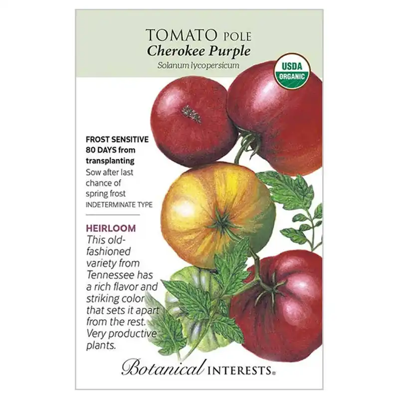 Botanical Interests Cherokee Purple Tomato Pole Seeds
