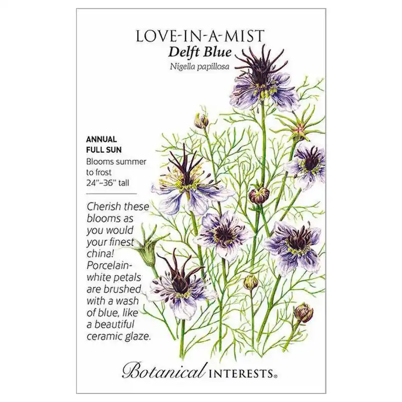Botanical Interests Love-In-A-Mist Delft Blue Seeds