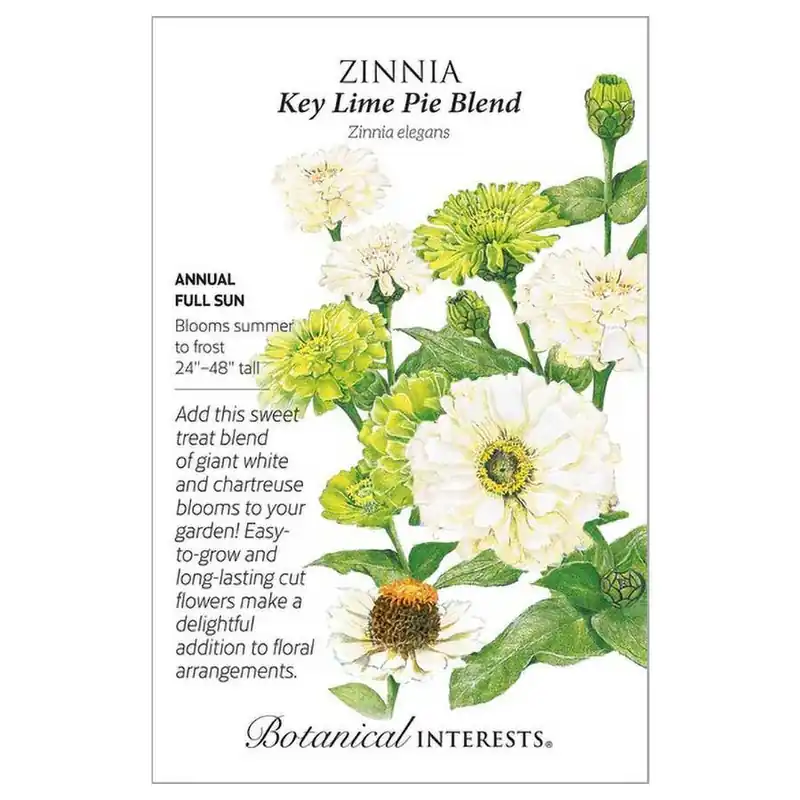 Botanical Interests Key Lime Pie Blend Zinnia Seeds