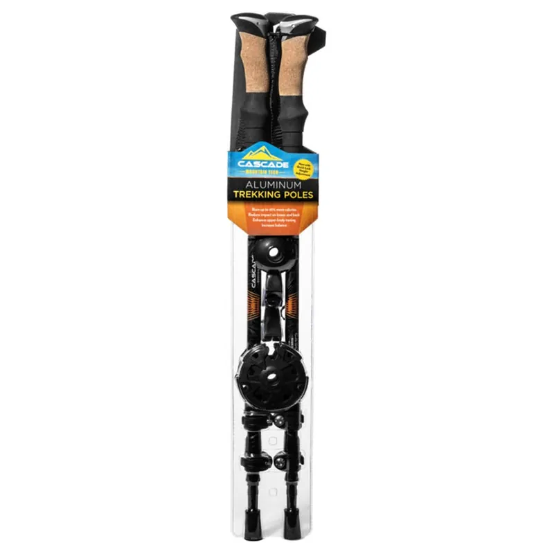 Cascade Mountain Tech Aluminum Quick Lock Trekking Poles with Cork Grip