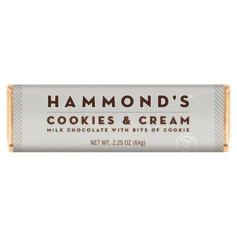 Hammond‘s Candies Milk Chocolate with Cookies and Cream Candy Bar