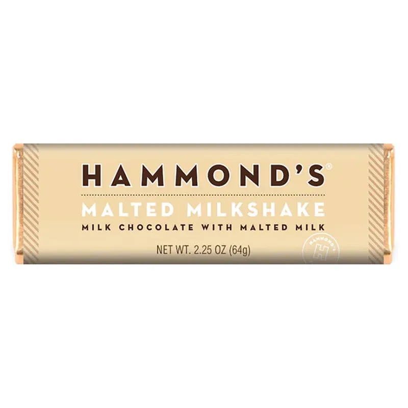 Hammond‘s Candies Milk Chocolate with Malted Milkshake Candy Bar