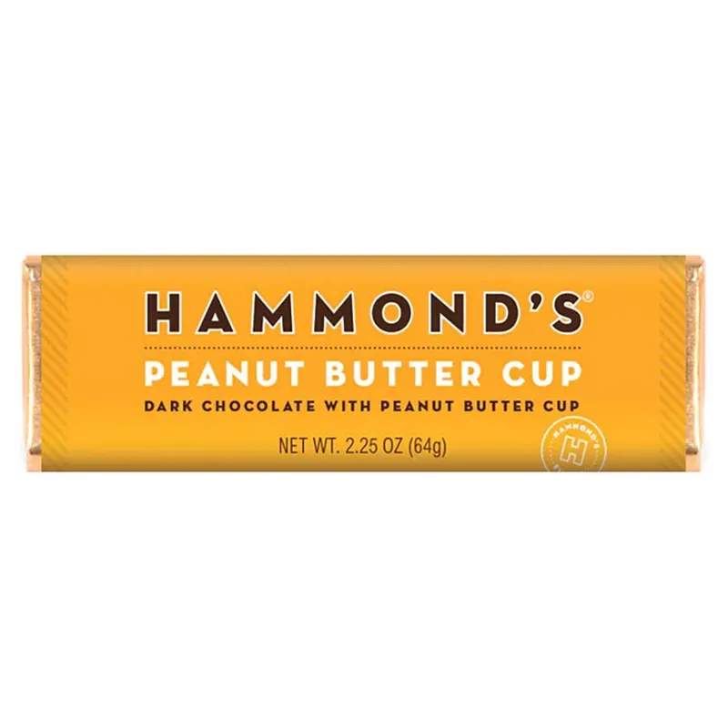 Hammond‘s Candies Dark Chocolate with Peanut Butter Cup Candy Bar