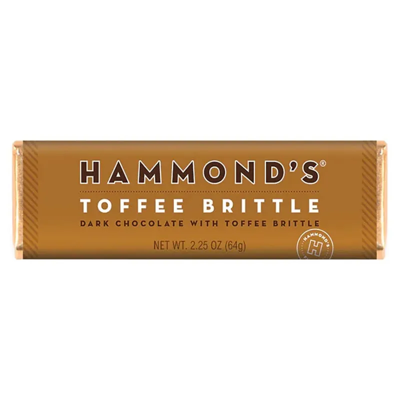 Hammond‘s Candies Dark Chocolate with Toffee Brittle Candy Bar
