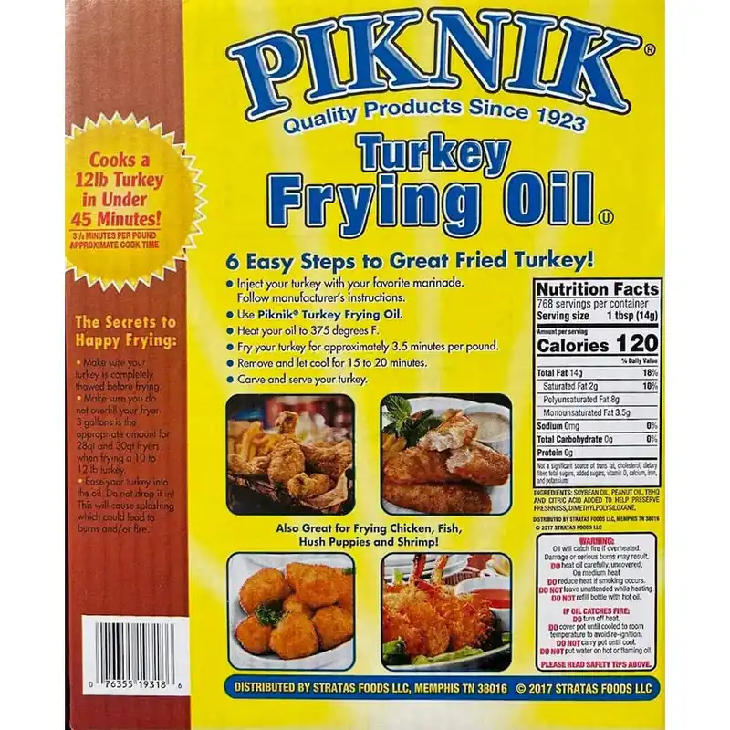 King Kooker Pik-Nik Oil Turkey Frying Oil