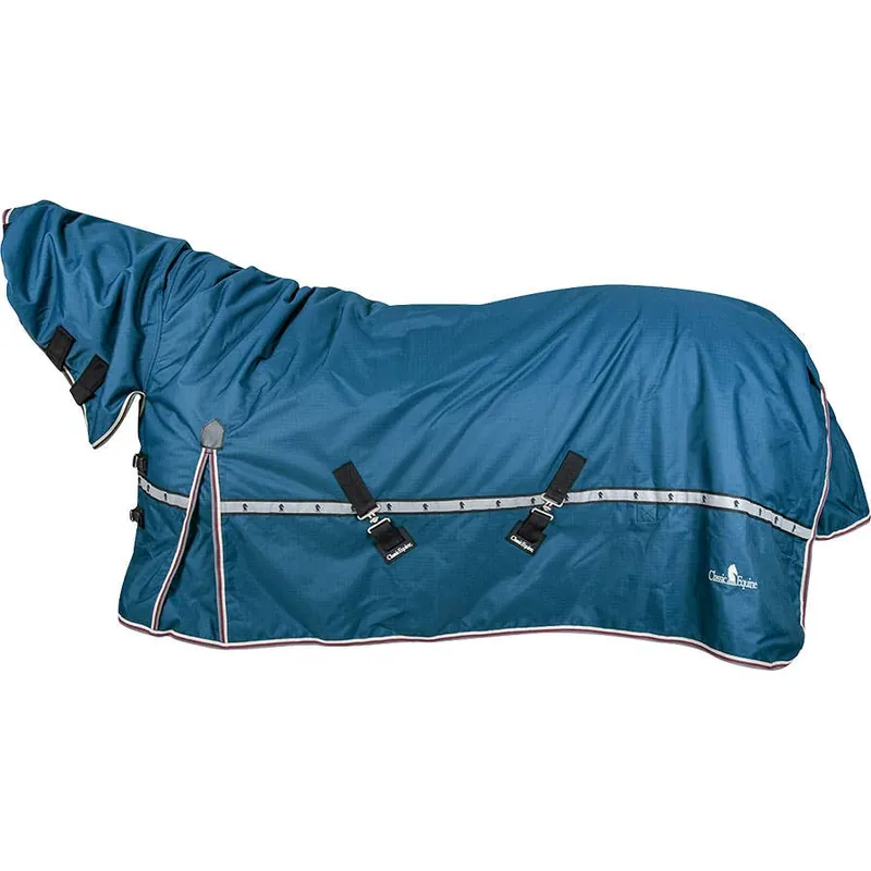 Classic Equine 10K Cross Trainer Winter Blanket with Hood - Indigo