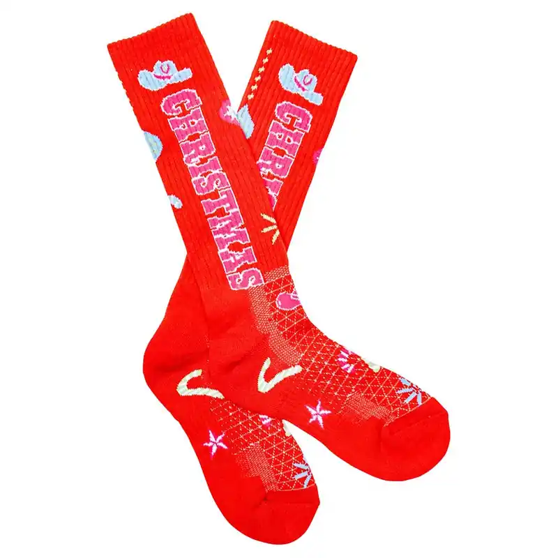 Lucky Chuck Women‘s Cowgirl Christmas Performance Socks