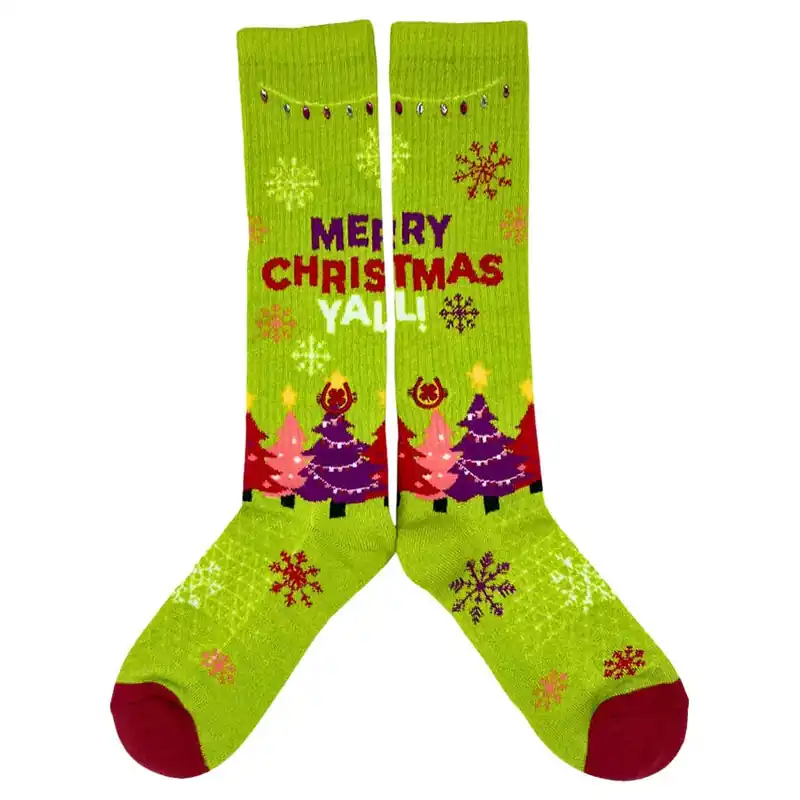 Lucky Chuck Women‘s Merry Christmas Y‘all Performance Socks