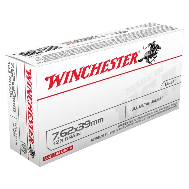 Winchester USA 7.62x39mm Full Metal Jacket Ammunition