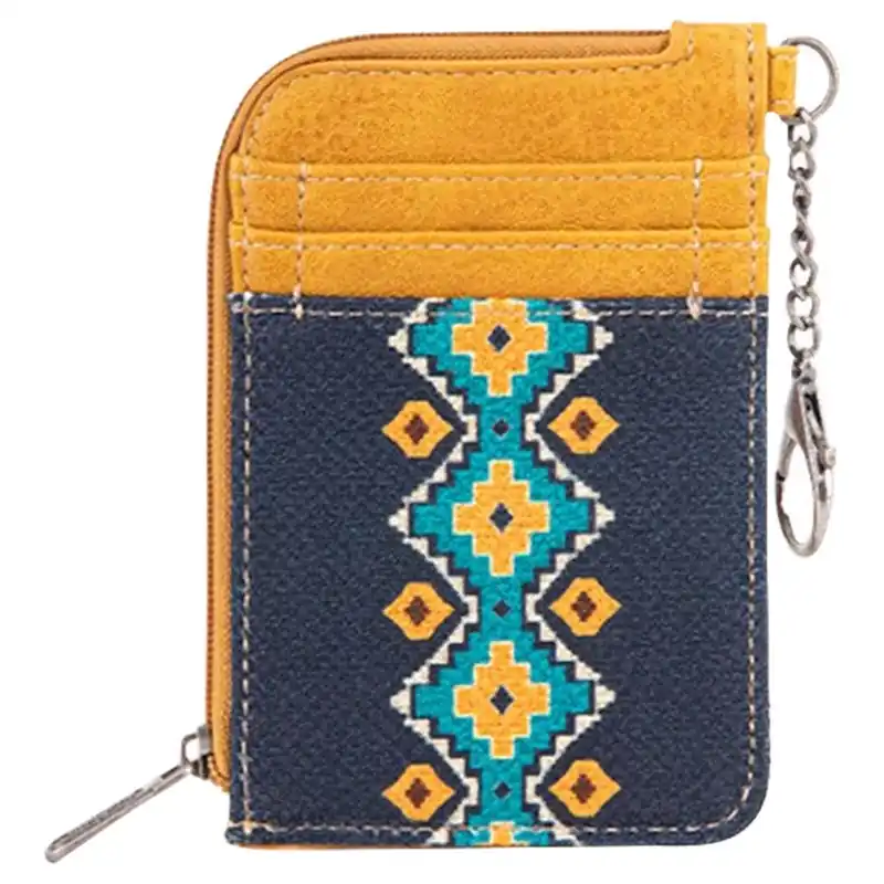 Wrangler Women‘s Southwestern Art Print Mini Zip Card Case