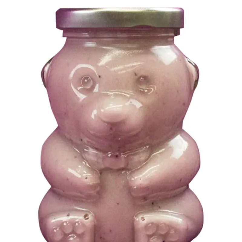 Larchwood Farms "Wild" Huckleberry Honey Creme Glass Bear
