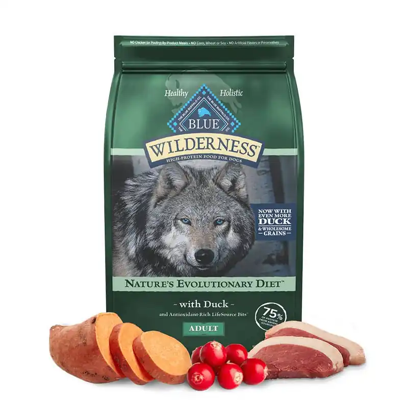 Blue Buffalo Wilderness High Protein Adult Dog Food - Duck w/Grains