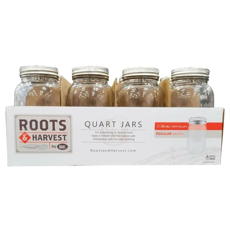 Roots & Harvest Regular Mouth Quart Canning Jars