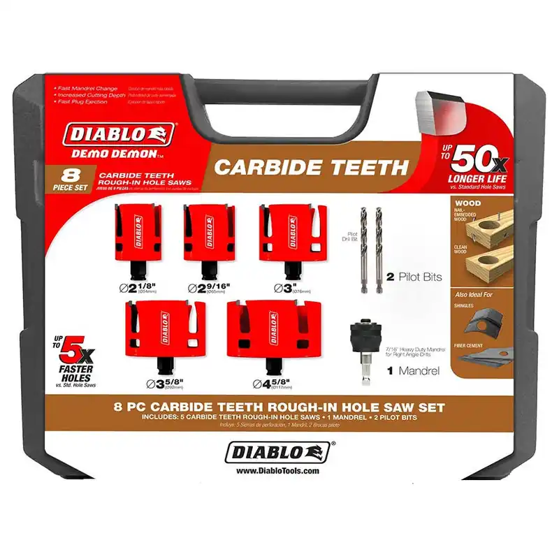 Diablo Demo Demon Carbide Teeth Rough-In Hole Saw Set