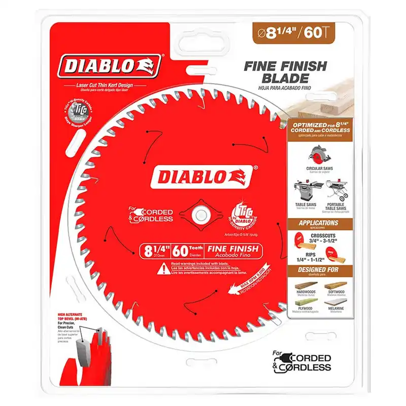 Diablo 60 Teeth Fine Finish Saw Blade