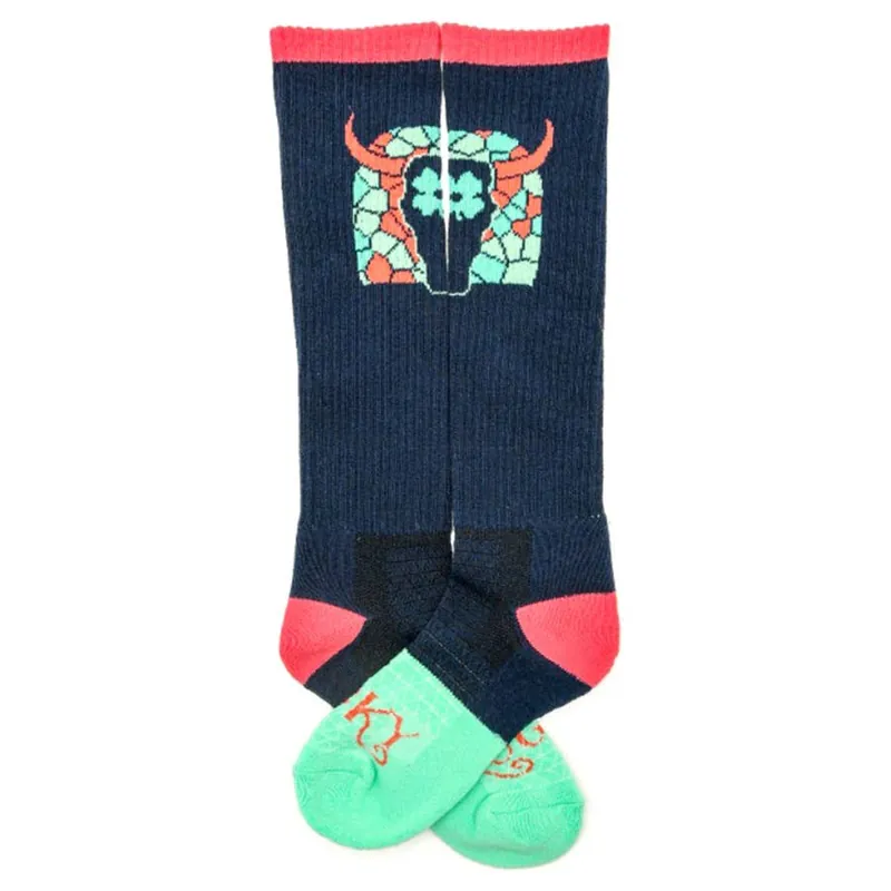 Lucky Chuck Women‘s Clover Steer Head Socks