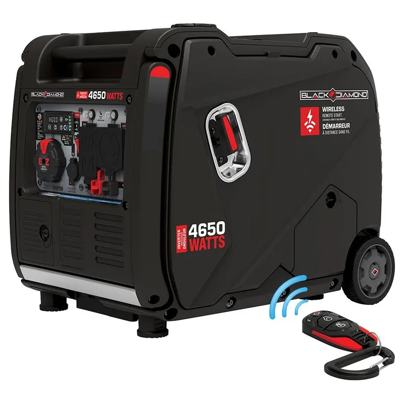 Black Diamond 4650 w Wireless Remote Start Inverter Generator with CO Shield