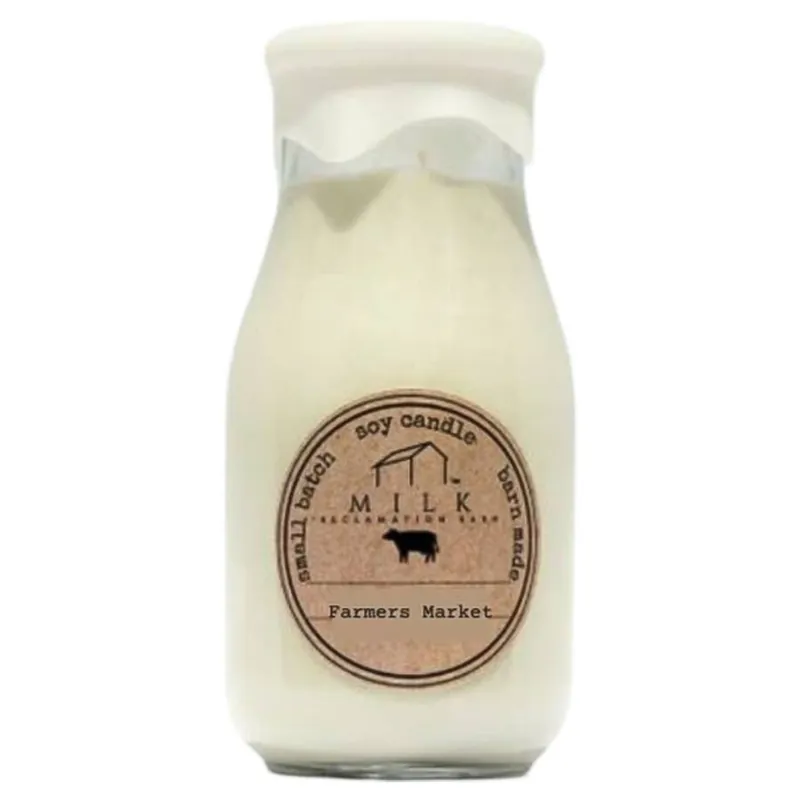Milk Reclamation Barn Milk Bottle Candle