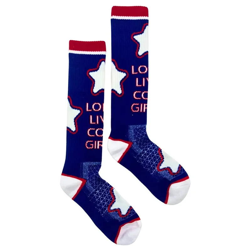 Lucky Chuck Women‘s Long Live Cowgirls Socks