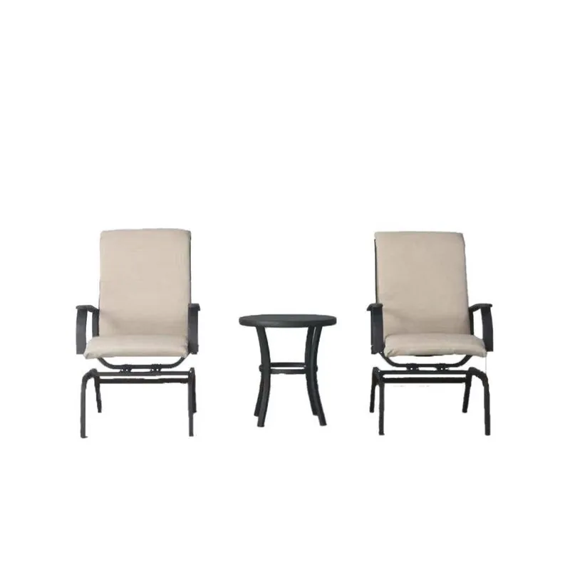 Backyard Expressions 3 pcs Spring Rocker Chair w/Table Set