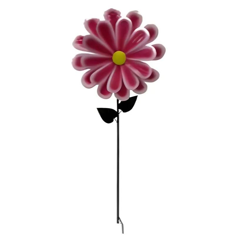 Backyard Expressions Metal Flower Spinner Stake