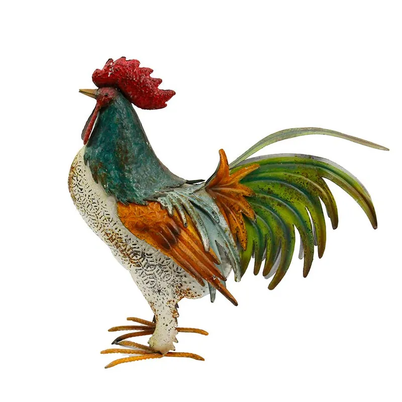 Backyard Expressions Metal Rooster Decor