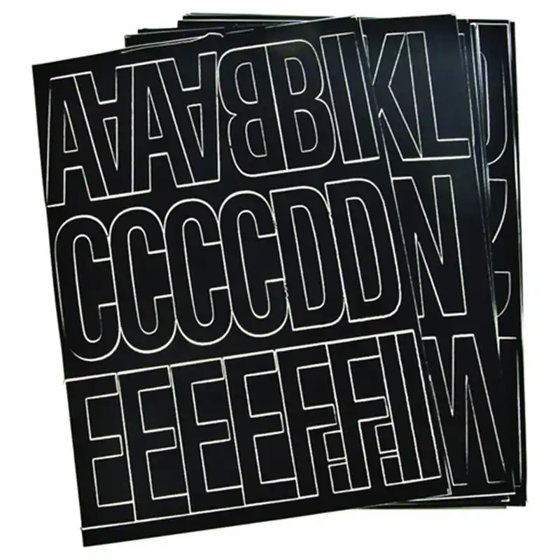 Hy-Ko Black Vinyl Numbers and Letters