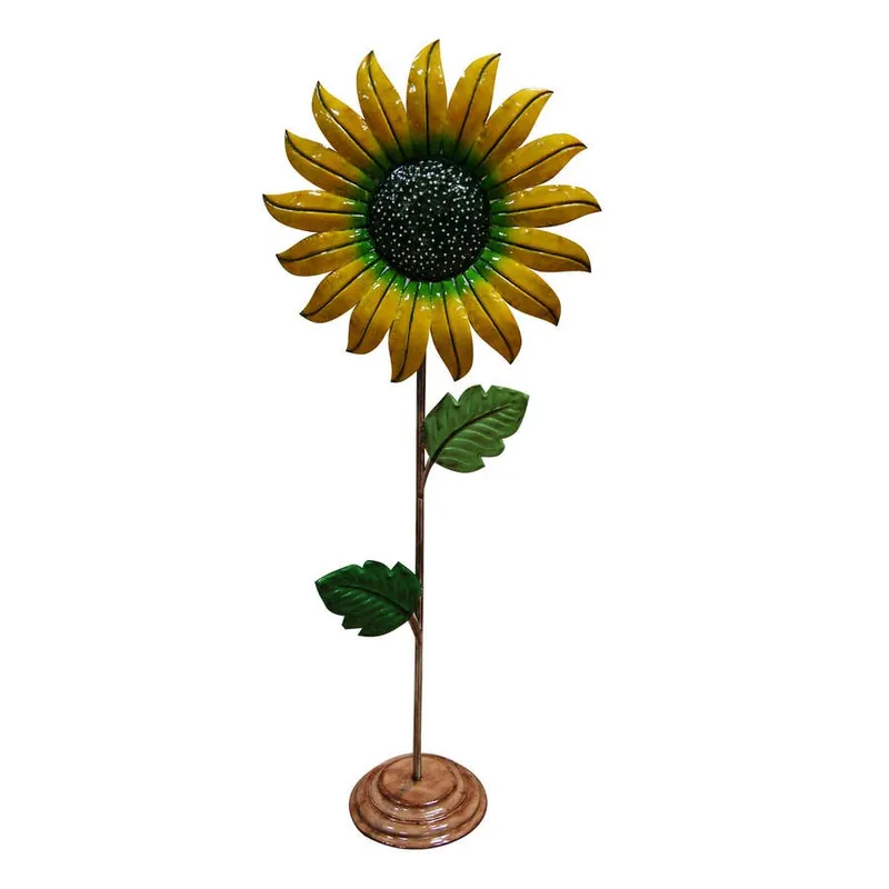 Alpine Metal Sunflower Garden Decor