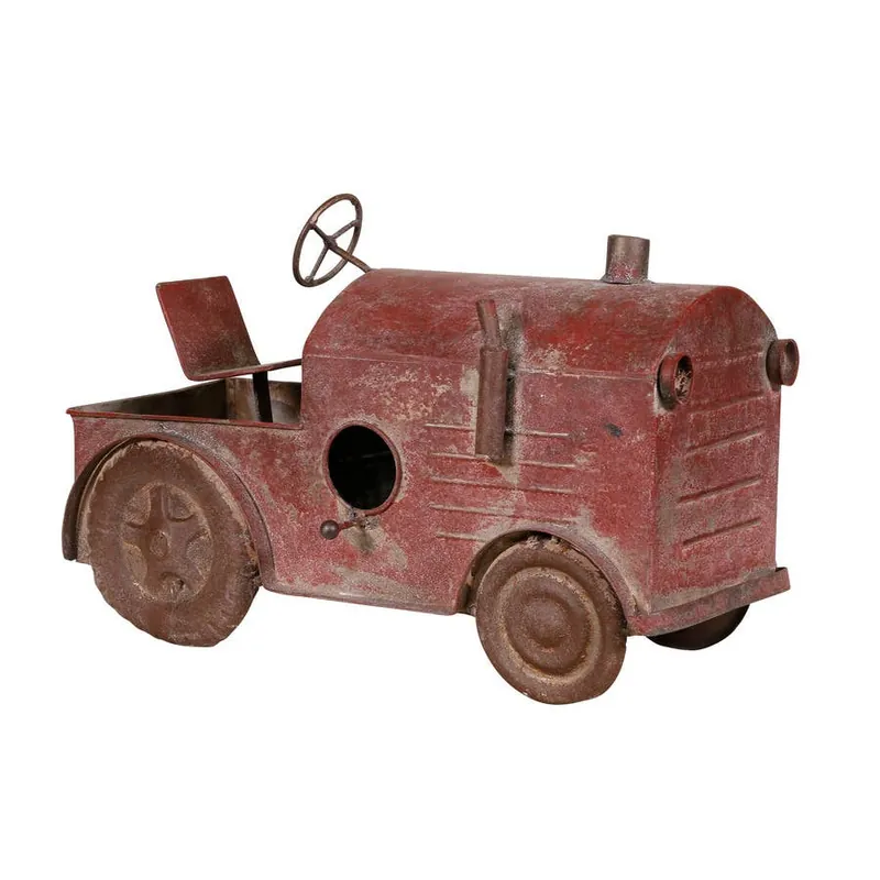 Alpine Rustic Pink Tractor Birdhouse