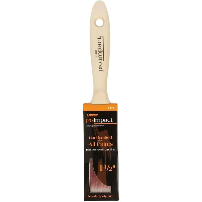 Linzer Pro Impact 1160 Varnish and Wall Brush, 1-1/2 in Width