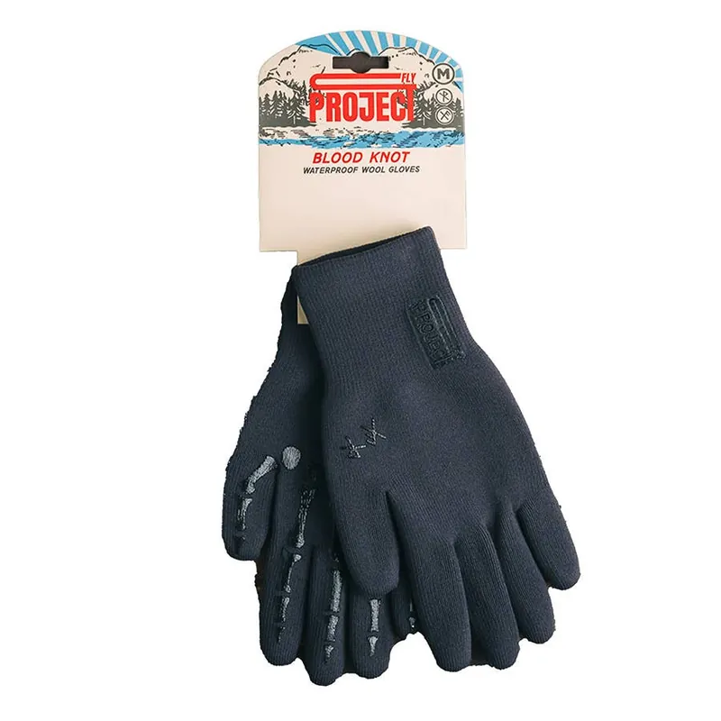 Fly Project Blood Knot Waterproof Wool Gloves - XS
