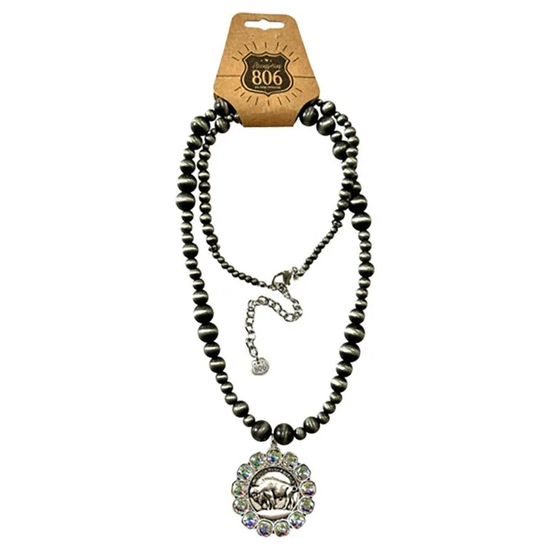 Pink Panache Women‘s 806 Buffalo Nickel Necklace