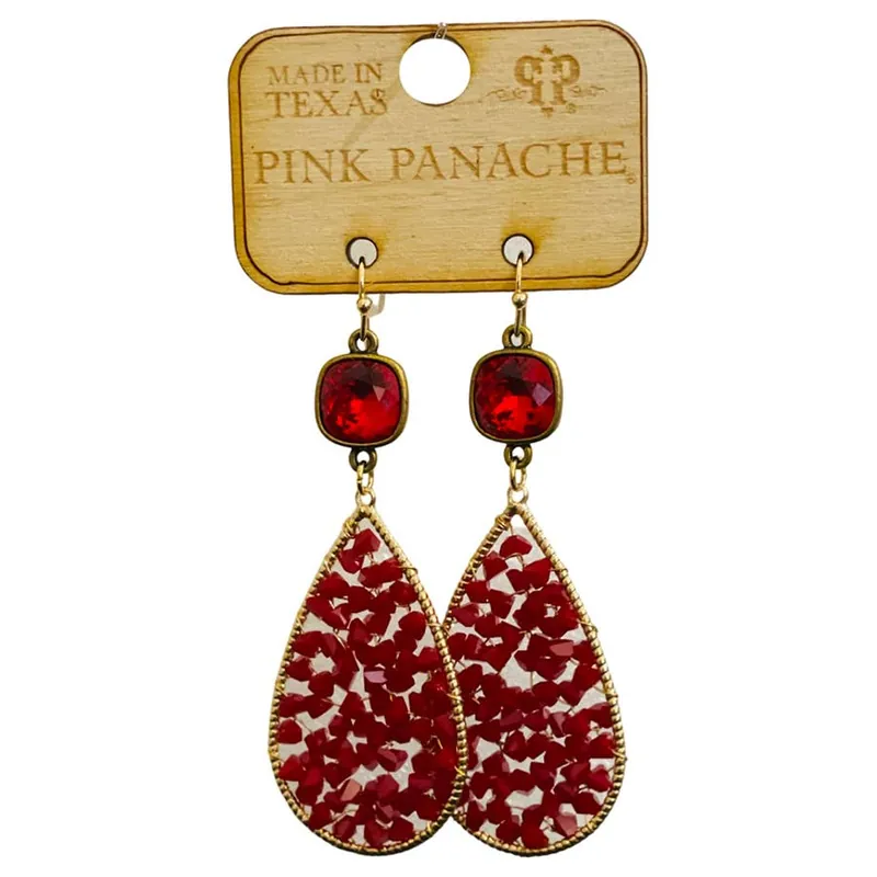 Pink Panache Women‘s Teardrop Beads Earrings