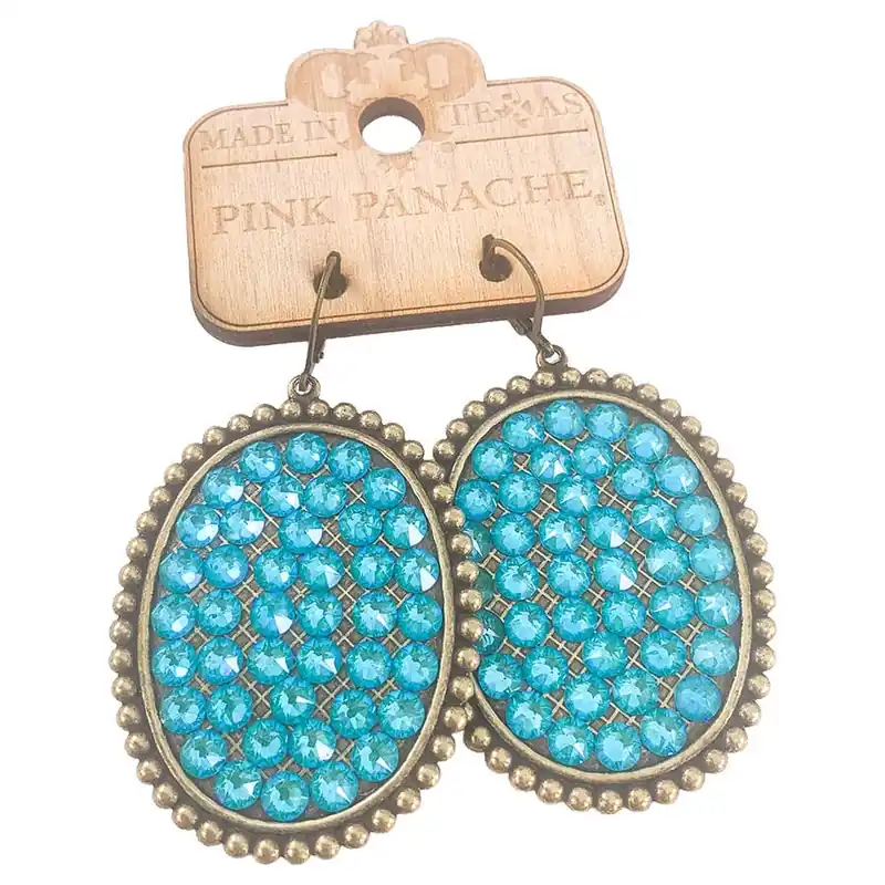 Pink Panache Women‘s Oval Earrings