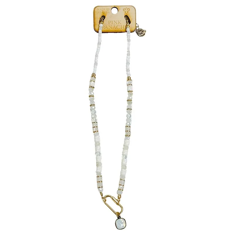 Pink Panache Women‘s Crystal Bead Austrian Crystal Charm Necklace