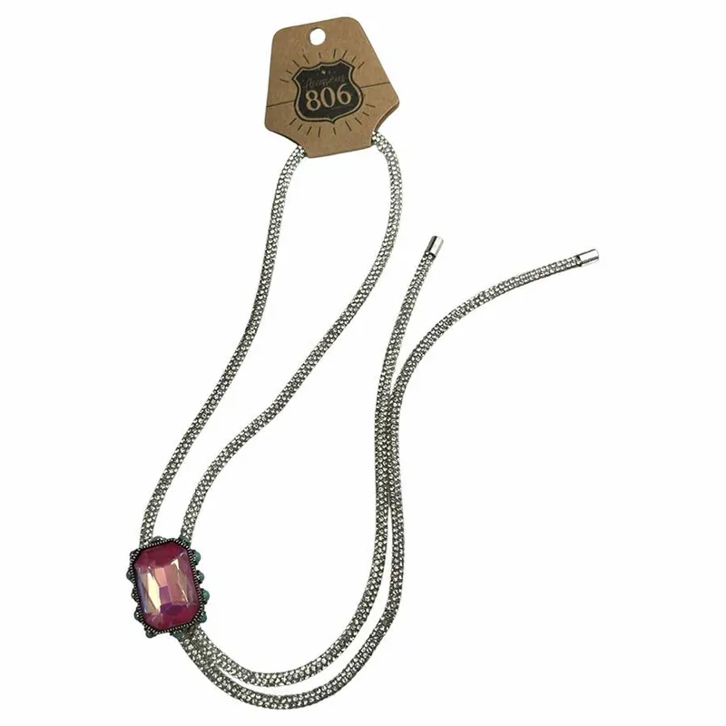 Pink Panache Women‘s 806 Lariat Octagon Necklace