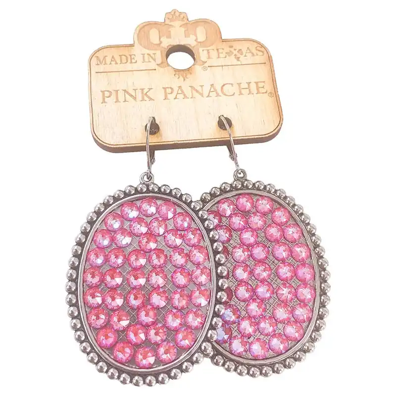 Pink Panache Women‘s Oval Earrings