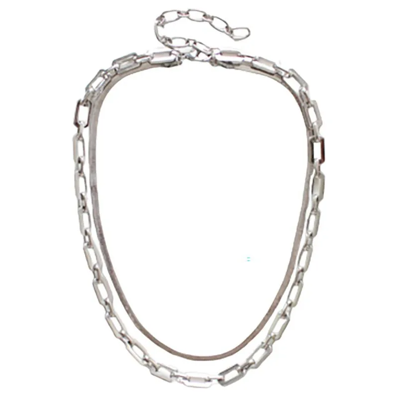 Pink Panache Women‘s Posh Two Strand Snake Link Necklace