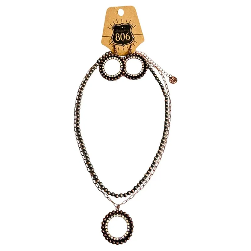 Pink Panache Women‘s 806 Double Strand Circle Necklace