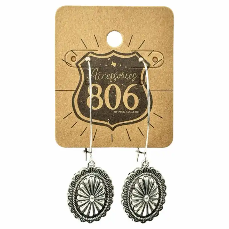 Pink Panache Women‘s 806 Concho Dangle Earrings