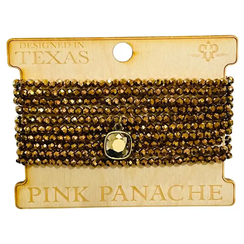 Pink Panache Women‘s Stacked Bead Bracelet