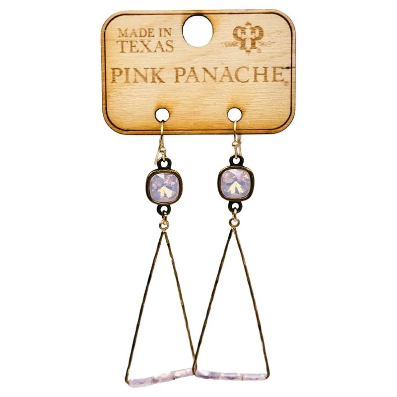 Pink Panache Women‘s Triangle Swing Earrings